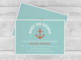 Baby On Board Template Nautical Baby On Board Baby Shower Template 5 X