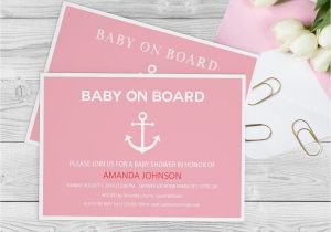 Baby On Board Template Nautical Baby On Board Baby Shower Template