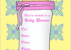 Baby Shower Invitations with Photo Template Free Printable Baby Bottle Baby Shower Invitation Template