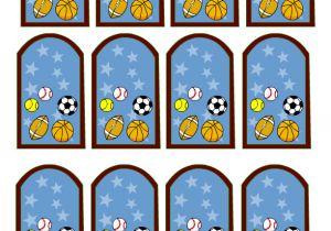 Baby Shower Label Template for Favors Free Sports themed Baby Shower Favor Tags Templates