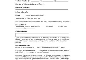 Babysitter Contract Template Nanny Contract Template