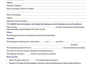 Babysitting Contract Template Free 8 Nanny Contract Samples Sample Templates