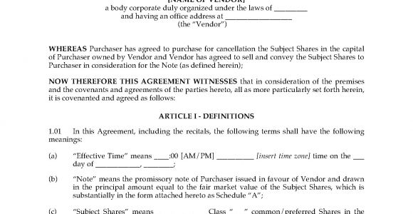 Back to Back Contract Template Share Repurchase Buy Back Agreement Legal forms and