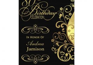 Background for An Invitation Card Black and Gold 80th Birthday Party Invitation Zazzle Com