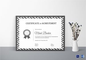 Badminton Certificate Template Badminton Achievement Certificate Design Template In Psd Word