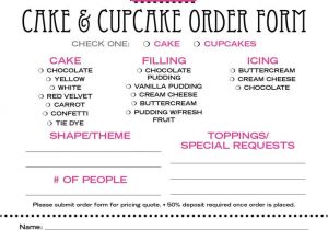 Bakery Contract Template 78 Images About Cake order forms On Pinterest Book