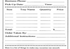 Bakery Contract Template Cake Ball order form Templates Free Bakery order form
