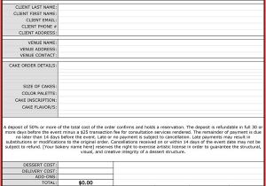 Bakery Contract Template How to Write A Cake Contract