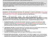 Band Manager Contract Template Band Agreement Template