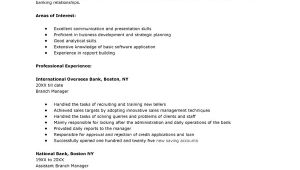 Bank Job Application Resume Resume Bank Job Resume Sample