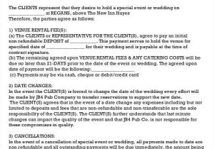 Banquet Hall Contract Template Wedding Venue Contract Template Emmamcintyrephotography Com