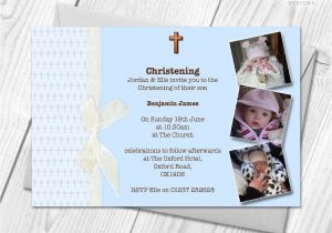 Baptism Thank You Card Wording Personalised Girls Boys Christening Invitations with Photo