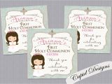 Baptism Thank You Card Wording Pin On First Communion