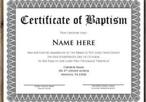 Baptismal Certificate Template 14 Baptism Certificate Templates Samples Examples