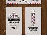Barber Shop Business Card Templates Hair Salon Barber Shop Business Card Design Template Set