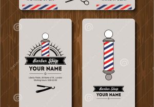 Barber Shop Business Card Templates Hair Salon Barber Shop Business Card Design Template Set