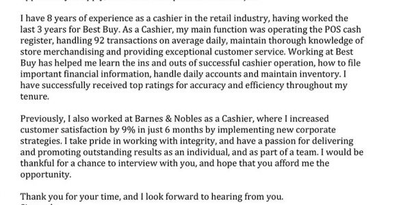 Barnes and Noble Cover Letter Sample Cover Letter for Barnes and Noble Perfect Resume