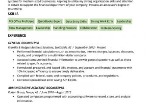 Basic Bookkeeping Resume Bookkeeper Resume Sample Guide Resume Genius