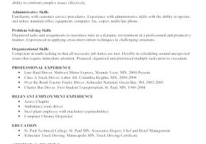 Basic Computer Skills Resume Midwest Motor Express Mounds View Mn Impre Media