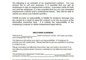 Basic Contract Of Employment Template 14 Basic Contract Templates Samples Examples format
