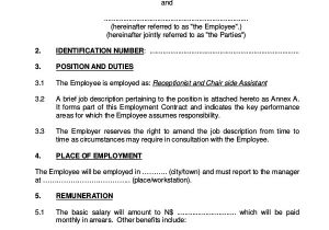 Basic Contract Of Employment Template 8 Employment Contract Templates Free Sample Example