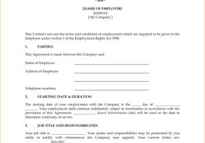 Basic Contract Of Employment Template Basic Employment Contract Template Templates Resume