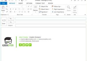 Basic HTML Email Signature Template Email Signatures for Outlook 2013