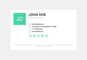 Basic HTML Email Signature Template Responsive Email Signature Template Medialoot