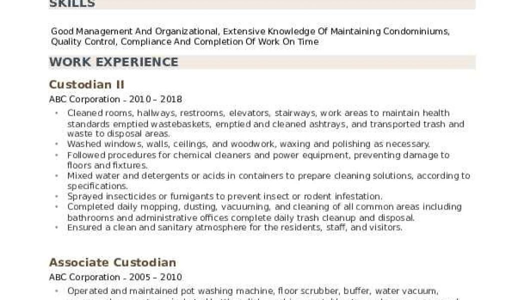 Basic Janitor Resume Custodian Resume Samples Qwikresume | williamson-ga.us