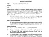 Basic Job Contract Template Printable Sample Employment Contract Sample form Laywers