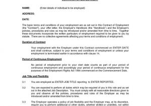 Basic Job Contract Template Printable Sample Employment Contract Sample form Laywers