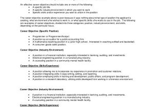Basic Job Resume Objective Examples Sample Resume Objective Example 7 Examples In Pdf