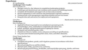 Basic Landscaping Resume Best Landscaping Resume Example Livecareer