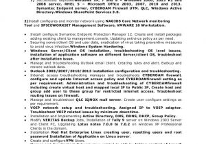 Basic Linux Resume Network System Administrator Cv It Executive Resume