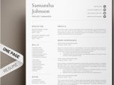 Basic Modern Resume 1 Page Resume Template Modern and Professional Cv Template
