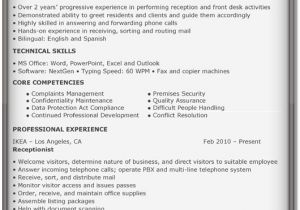 Basic Receptionist Resume 5 Professional Receptionist Resume Samples Word Pdf