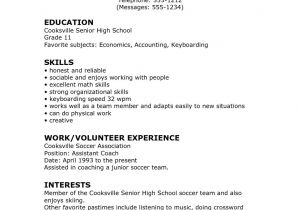 Basic Resume for Highschool Graduate High School Graduate High School Resume High School