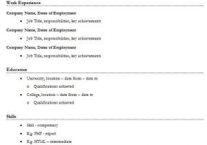 Basic Resume format Doc Free Basic Cv Resume Template In Microsoft Word Docx
