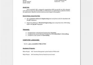 Basic Resume format for Freshers Pdf Resume Template for Freshers 18 Samples In Word Pdf