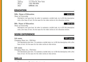 Basic Resume format In Word 5 Cv format Ms Word File theorynpractice