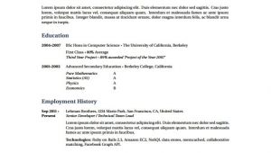 Basic Resume Latex Latex Resume Template 7 Free Word Excel Pdf Free