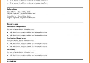 Basic Resume Layout Examples 9 Cv Sample Simple theorynpractice