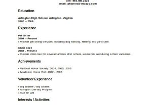 Basic Resume No Experience 15 Teenage Resume Templates Pdf Doc Free Premium