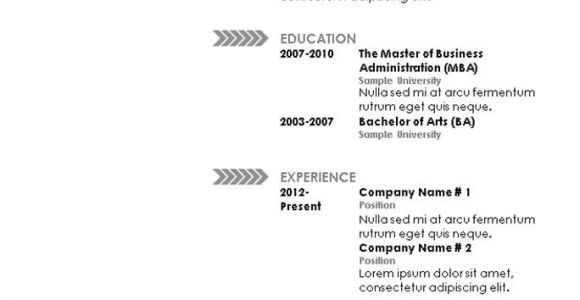 Basic Resume Pattern Simple Resume Template