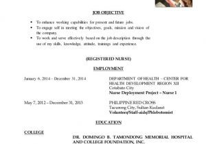 Basic Resume Philippines Resume Registered Nurse