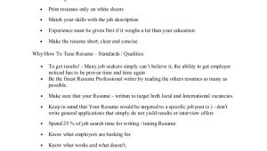 Basic Resume Preparation Resume Preparation Writing Basic Outlines