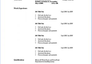 Basic Resume Print Out Simple Resume format In Word Task List Templates