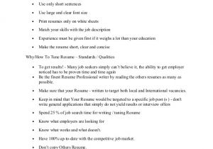 Basic Resume Requirements Resume Preparation Writing Basic Outlines