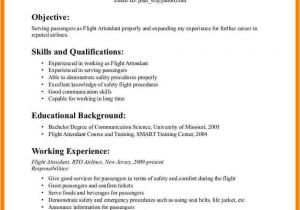 Basic Resume Setup 8 Cv for Flight attendant No Experience Example Letter