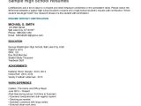 Basic Resume Template for High School Graduate Cv Sample High School Graduate Image Collections